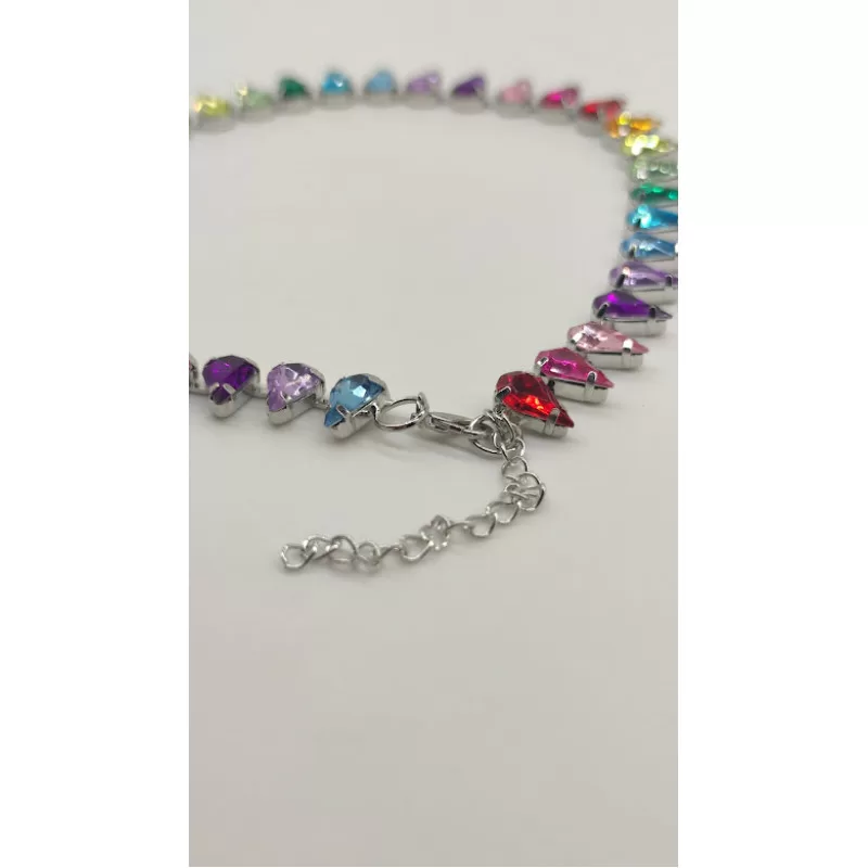 Τσόκερ Rainbow Crystal - Πολύχρωμο Τσόκερ Rainbow Crystal - Πολύχρωμο