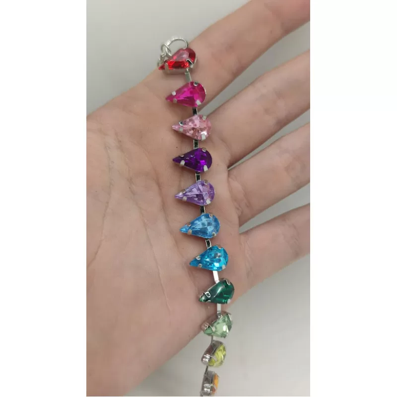 Τσόκερ Rainbow Crystal - Πολύχρωμο Τσόκερ Rainbow Crystal - Πολύχρωμο