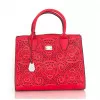 Tote Bag Με Διάτρητο Κέντημα - Κόκκινο