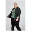 Plus Size Καρό Jacket Bomber - Κυπαρισσί Plus Size Καρό Jacket Bomber - Κυπαρισσί