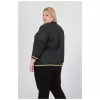 Plus Size Καρό Jacket Bomber - Κυπαρισσί Plus Size Καρό Jacket Bomber - Κυπαρισσί