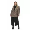 Plus Size Σακάκι Λαβύρινθος - Καφέ