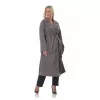 Plus Size Παλτό Καστόρ - Γκρι Plus Size Παλτό Καστόρ - Γκρι
