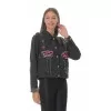 Jacket Jean Με Τρουκς Και Στρας - Μαύρο Jacket Jean Με Τρουκς Και Στρας - Μαύρο