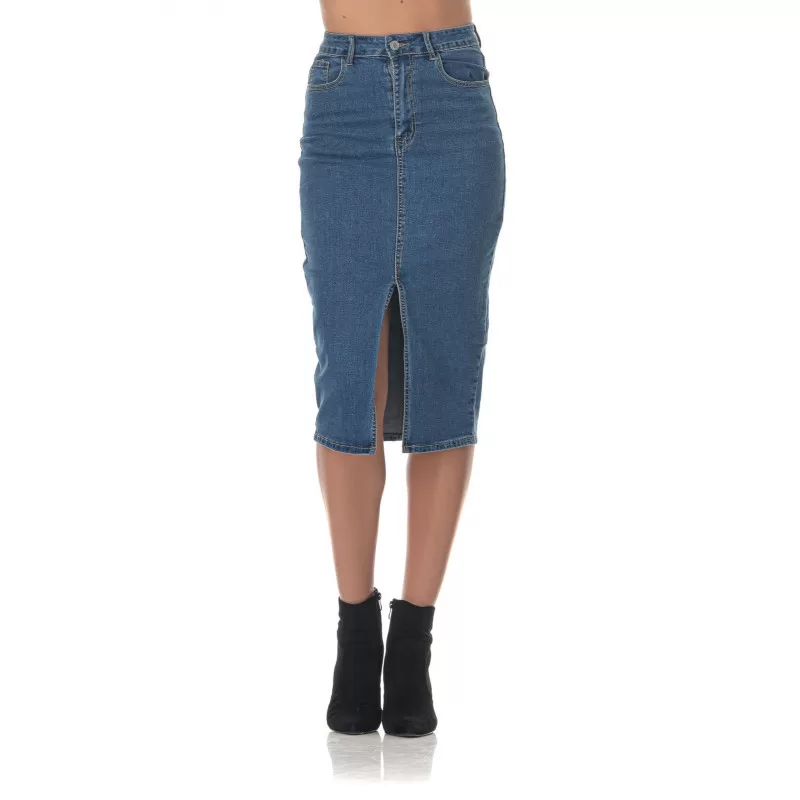 Φούστα Pencil Jean - Μπλε Φούστα Pencil Jean - Μπλε