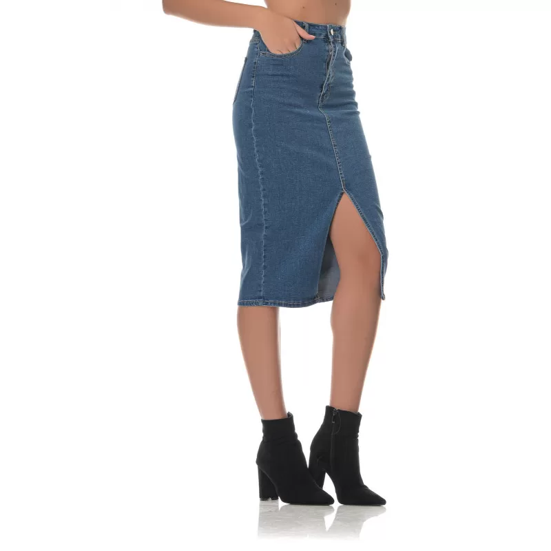 Φούστα Pencil Jean - Μπλε Φούστα Pencil Jean - Μπλε