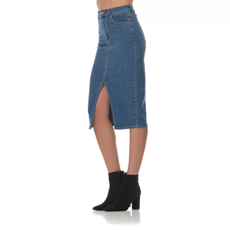 Φούστα Pencil Jean - Μπλε Φούστα Pencil Jean - Μπλε