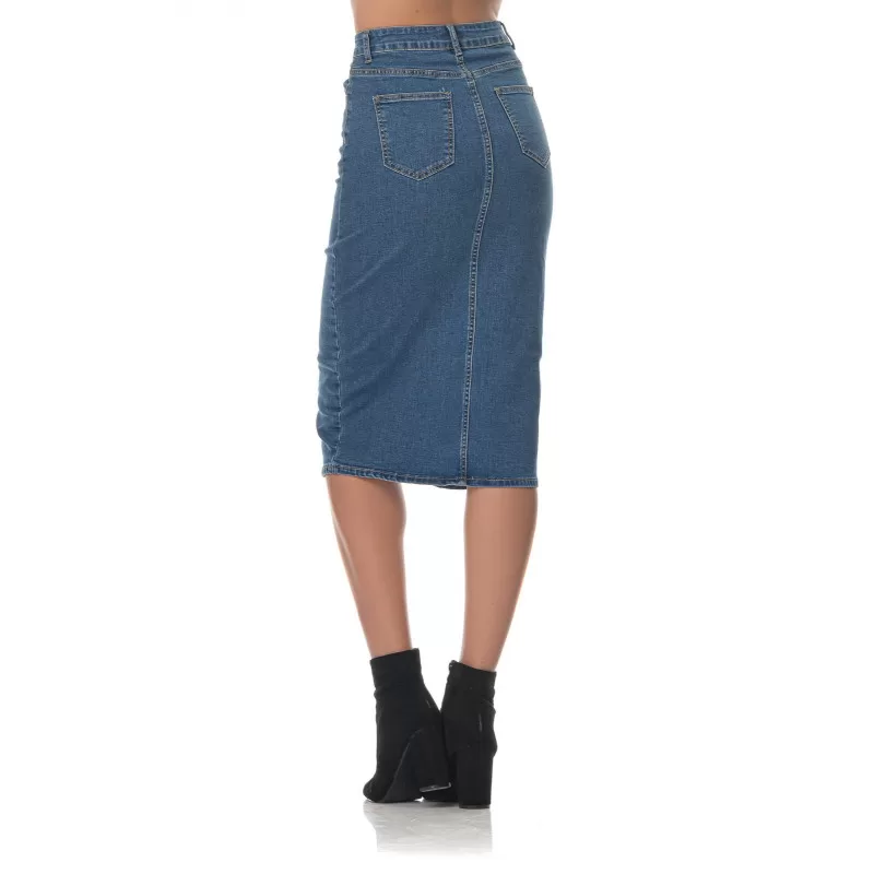Φούστα Pencil Jean - Μπλε Φούστα Pencil Jean - Μπλε