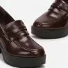 Γόβες Loafers Λουστρίνι - Καφέ Γόβες Loafers Λουστρίνι - Καφέ
