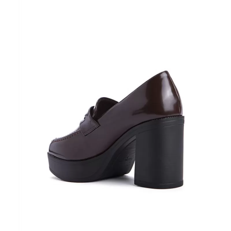 Γόβες Loafers Λουστρίνι - Καφέ Γόβες Loafers Λουστρίνι - Καφέ