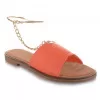Σανδάλια Με Anklet Βραχιόλι - Κοραλί Σανδάλια Με Anklet Βραχιόλι - Κοραλί