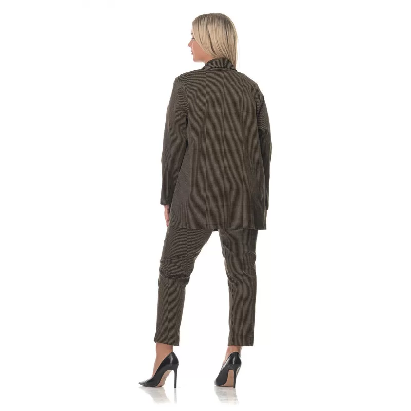 Plus Size Κοστούμι Ριγέ - Μαύρο Plus Size Κοστούμι Ριγέ - Μαύρο