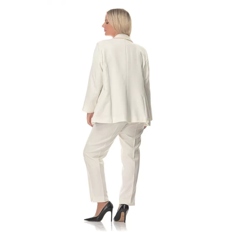 Plus Size Κοστούμι - Λευκό Plus Size Κοστούμι - Λευκό