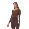 Crop Top Μακρυμάνικο - Μπεζ Crop Top Μακρυμάνικο - Μπεζ