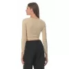 Crop Top Μακρυμάνικο - Μπεζ Crop Top Μακρυμάνικο - Μπεζ