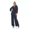 Plus Size Set Κρουαζέ/Παντελόνα Με Λάμψη - Μαύρο Plus Size Set Κρουαζέ/Παντελόνα Με Λάμψη - Μαύρο