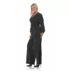 Plus Size Set Κρουαζέ/Παντελόνα Με Λάμψη - Μαύρο Plus Size Set Κρουαζέ/Παντελόνα Με Λάμψη - Μαύρο