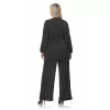 Plus Size Set Κρουαζέ/Παντελόνα Με Λάμψη - Μαύρο Plus Size Set Κρουαζέ/Παντελόνα Με Λάμψη - Μαύρο