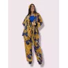Plus Size Set Floral Bελούδο - Kίτρινο Plus Size Set Floral Bελούδο - Kίτρινο