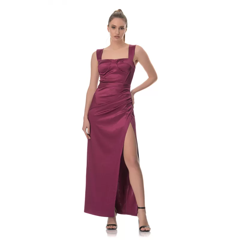 Τουαλέτα Βραδινή Με Σκίσιμο - Magenta Τουαλέτα Βραδινή Με Σκίσιμο - Magenta