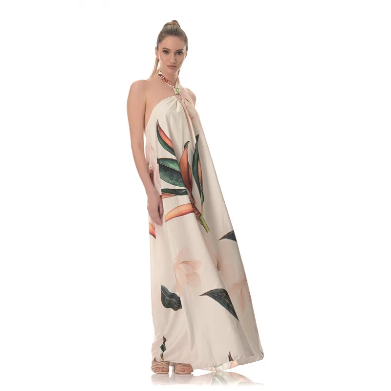Φόρεμα Maxi Floral - Λευκό Φόρεμα Maxi Floral - Λευκό
