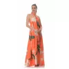 Φόρεμα Maxi Floral - Πορτοκαλί Φόρεμα Maxi Floral - Πορτοκαλί