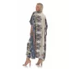 Plus Size Maxi Floral Καφτάνι - Λευκό Plus Size Maxi Floral Καφτάνι - Λευκό