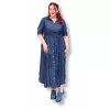 Plus Size Jean Σεμιζιέ Φόρεμα - Μπλε Plus Size Jean Σεμιζιέ Φόρεμα - Μπλε