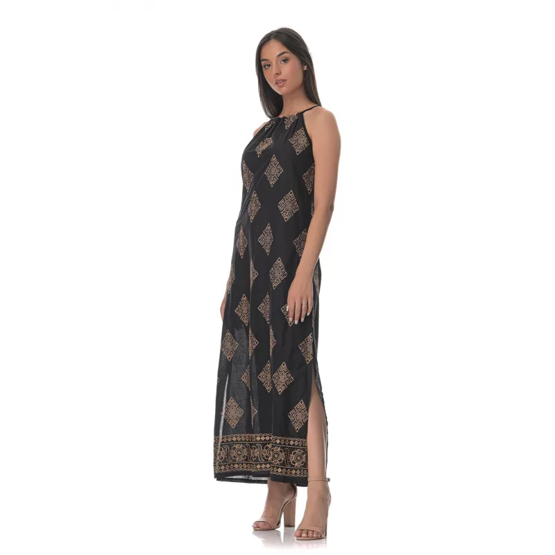 Syros ethnic maxi φόρεμα - Μαύρο Syros ethnic maxi φόρεμα - Μαύρο