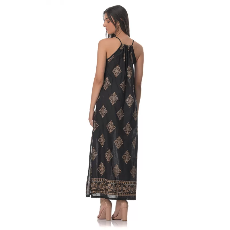 Syros ethnic maxi φόρεμα - Μαύρο Syros ethnic maxi φόρεμα - Μαύρο