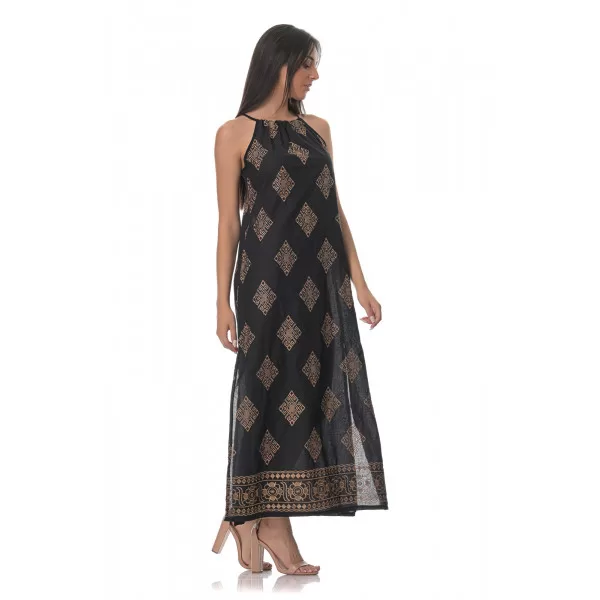 Syros ethnic maxi φόρεμα - Μαύρο