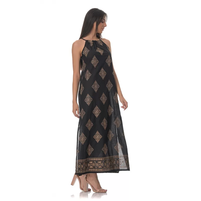 Syros ethnic maxi φόρεμα - Μαύρο Syros ethnic maxi φόρεμα - Μαύρο
