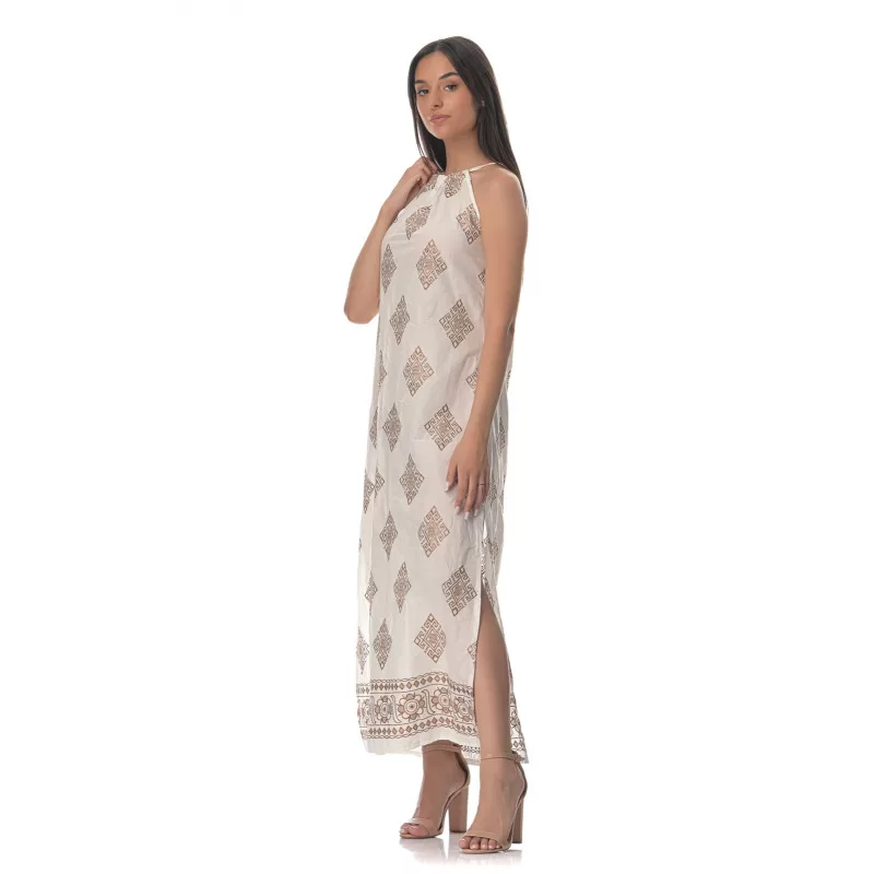Syros ethnic maxi φόρεμα - Λευκό Syros ethnic maxi φόρεμα - Λευκό