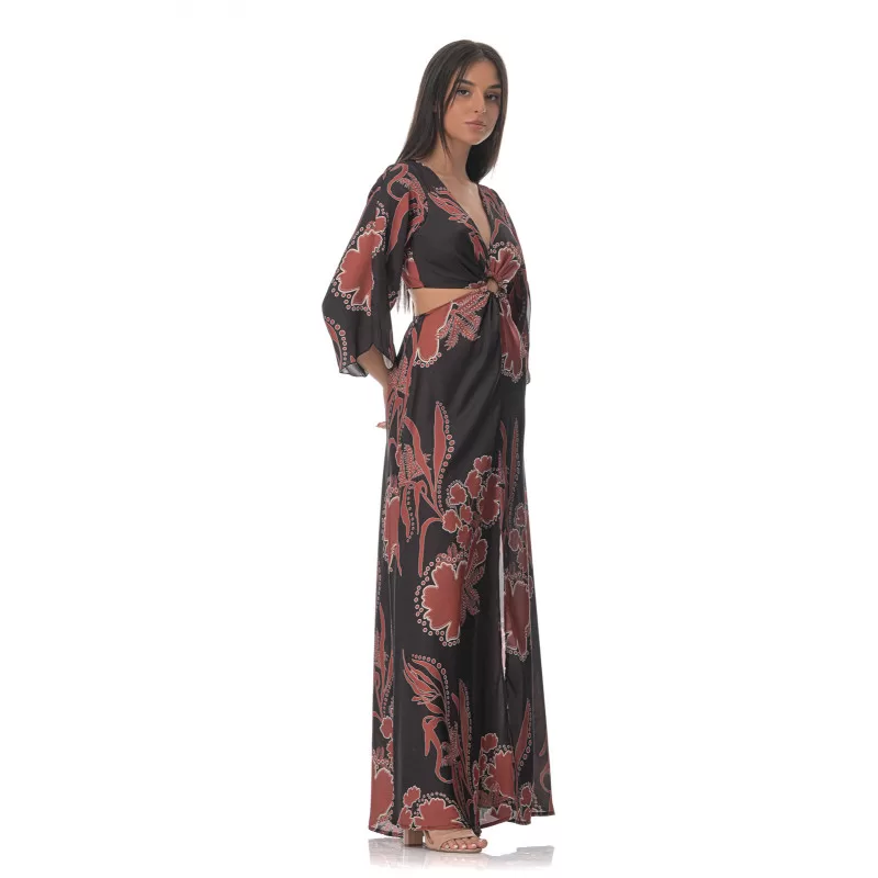 Santorini Cut Out Φόρεμα - Καφέ Santorini Cut Out Φόρεμα - Καφέ