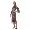 Φόρεμα Βελούδινο Με Κρόσια Animal Print - Καφέ Φόρεμα Βελούδινο Με Κρόσια Animal Print - Καφέ