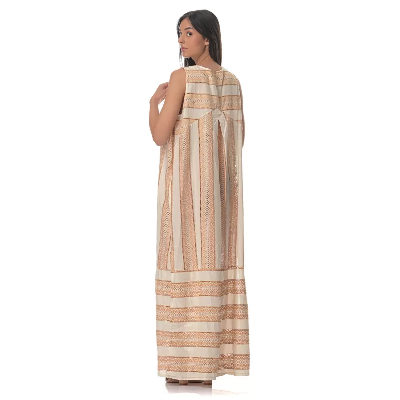 Φόρεμα Boho Maxi βαμβακερό - μπεζ Φόρεμα Boho Maxi βαμβακερό - μπεζ