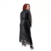 Plus Size Φόρεμα Maxi Με Παγίετες - Μαύρο