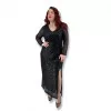 Plus Size Φόρεμα Maxi Με Παγίετες - Μαύρο