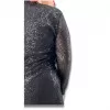 Plus Size Φόρεμα Maxi Με Παγίετες - Μαύρο