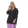 Plus Size Πουκαμίσα Πλισέ - Μαύρο Plus Size Πουκαμίσα Πλισέ - Μαύρο