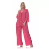 Plus Size Set Παντελόνα/Πουκαμίσα Πλισέ - Φούξια Plus Size Set Παντελόνα/Πουκαμίσα Πλισέ - Φούξια