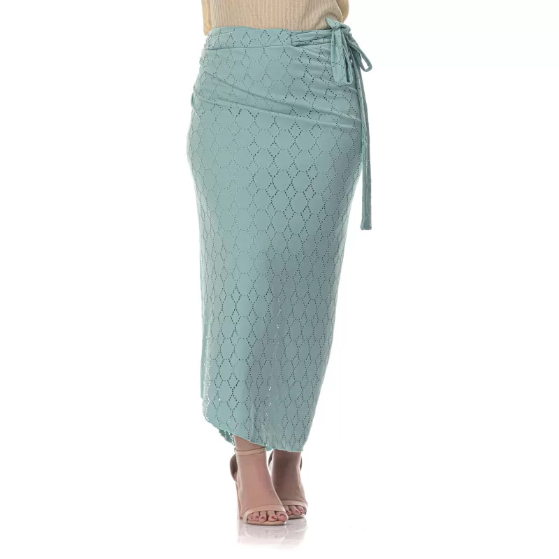 Plus Size Φούστα Maxi Κεντητή - Βεραμάν Plus Size Φούστα Maxi Κεντητή - Βεραμάν