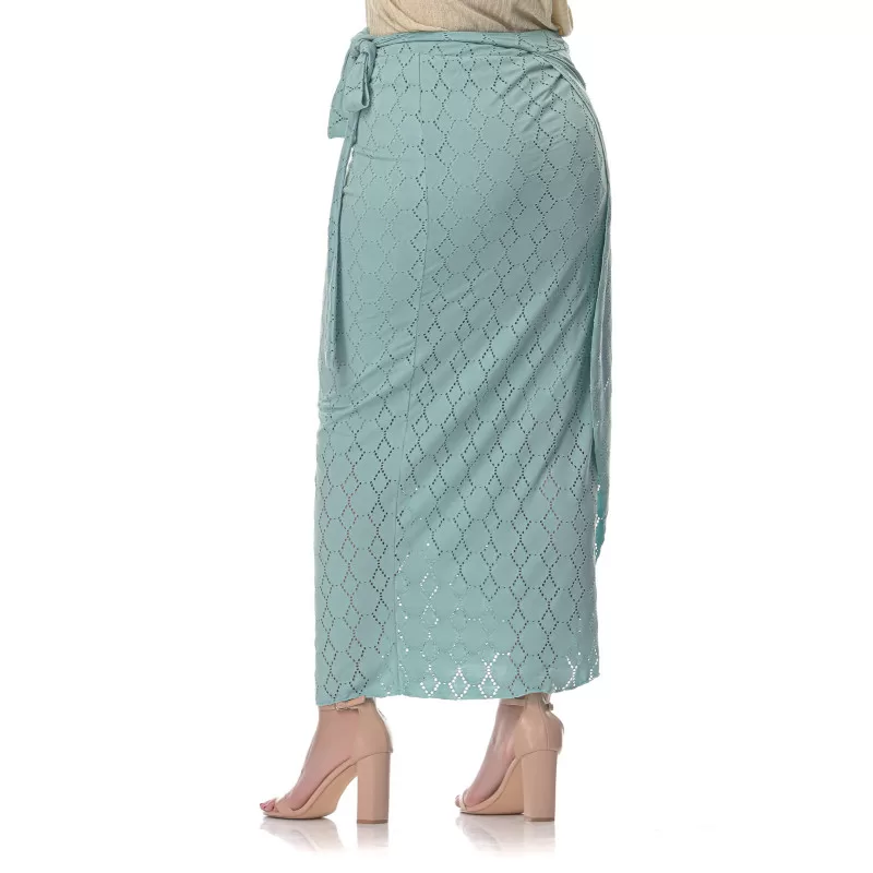 Plus Size Φούστα Maxi Κεντητή - Βεραμάν Plus Size Φούστα Maxi Κεντητή - Βεραμάν