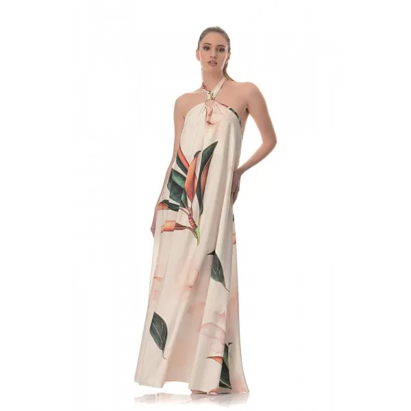 Φόρεμα Maxi Floral - Λευκό
