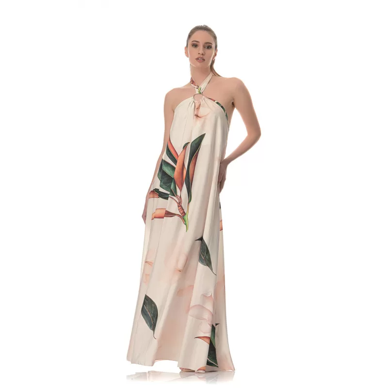 Φόρεμα Maxi Floral - Λευκό Φόρεμα Maxi Floral - Λευκό