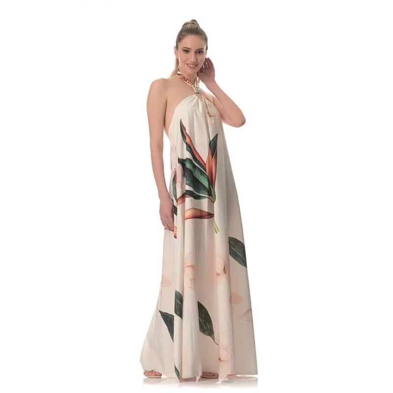 Φόρεμα Maxi Floral - Λευκό Φόρεμα Maxi Floral - Λευκό