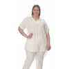 Plus Size Λινή Πουκαμίσα Με V Λαιμόκοψη - Λεύκο Plus Size Λινή Πουκαμίσα Με V Λαιμόκοψη - Λεύκο