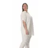 Plus Size Λινή Πουκαμίσα Με V Λαιμόκοψη - Λεύκο Plus Size Λινή Πουκαμίσα Με V Λαιμόκοψη - Λεύκο