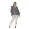 Plus Size Πουκαμίσα - Ασπρόμαυρο Plus Size Πουκαμίσα - Ασπρόμαυρο