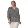 Plus Size Πουκαμίσα - Ασπρόμαυρο Plus Size Πουκαμίσα - Ασπρόμαυρο